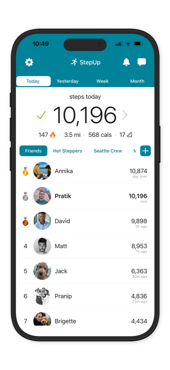 Step Up App screenshot